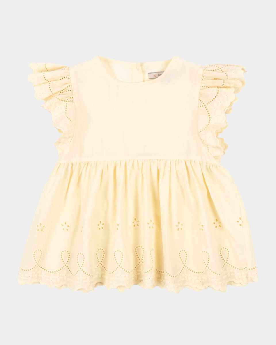 Girl's Posey Embroidered Ruffle Top, Size 18M-10